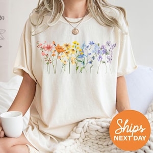 Wildflower LGBT Shirt, Subtle Pride Shirt, Pride Month Shirt, Flower Shirt, Gay Pride Shirt, Lesbian Pride, Cute Pride Shirt, Queer Shirt