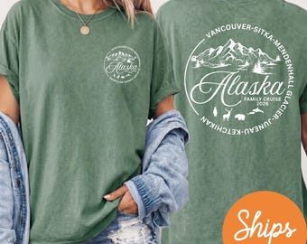 Comfort Colors Alaska Cruise 2026 Shirt, Matching Family Vacation Tee, Group Trip Souvenir Gift