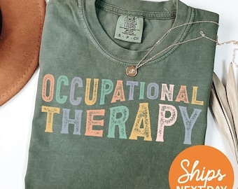 Retro Occupational Therapy Shirt, OT Shirt, Special Education Shirt, Therapist Shirt, Aesthetic Therapy Shirt, Trendy Unisex Shirt