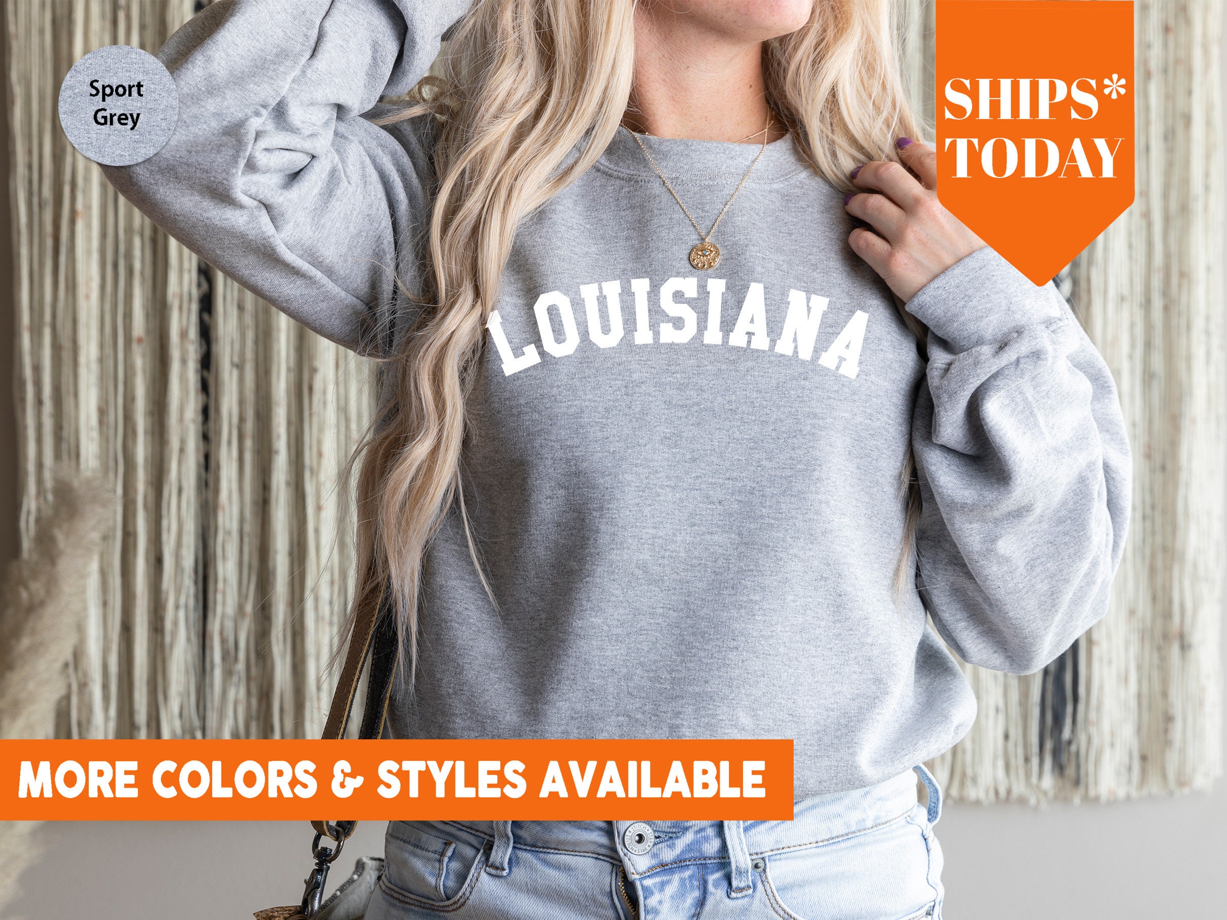 Louisiana Hoodie: Louisiana Hooded Sweatshirt / College Style 
