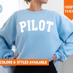 Pilot Sweatshirt | Private Pilot Crewneck | Aviation Student Sweatshirt | Aviation School Graduation Gift | Future Pilot Gift Idea - 1198p