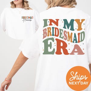 Retro Custom Bridesmaid Shirt, Personalized Bachelorette Party Shirts, Bridesmaid Proposal Gift, Bridal Party Shirts, Comfort Colors Shirt