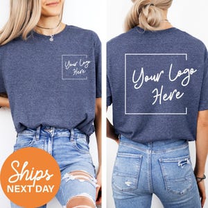a woman wearing a t - shirt that says your logo here