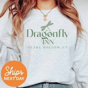 Dragonfly Inn Sweatshirt, Stars Hollow Sweatshirt, Cute Sweatshirts for Women, Gift for Her, Trendy Sweatshirts, Fall Sweatshirt, Autumn