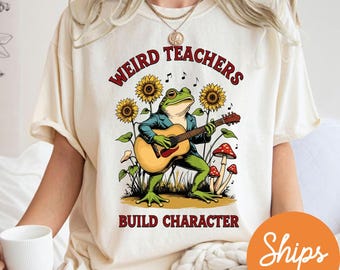 Comfort Colors® Frog Teacher Shirt, Back To School Shirt, Funny Teacher T-Shirt for Elementary School, Teacher Gift, Fun Teacher Shirt