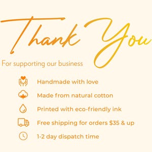 a message of gratitude for supporting a business, with a list of features and benefits. The text is written in a cursive font and is orange in color. The image is a single, unbroken line, and there are no other objects or elements present. The message is a simple, straightforward expression of thanks and appreciation for the business's support.
