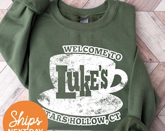Welcome to Luke's Sweatshirt, Coffee Sweatshirt, Coffee Lover Crewneck, Cute Fall Hoodie, Autumn Sweatshirt, Womens Sweatshirt, Gift for Her