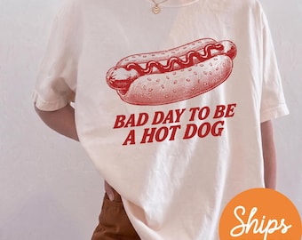 Comfort Colors Funny Hot Dog Shirt, Bad Day To Be A Hot Dog Tee, Summer BBQ Gift