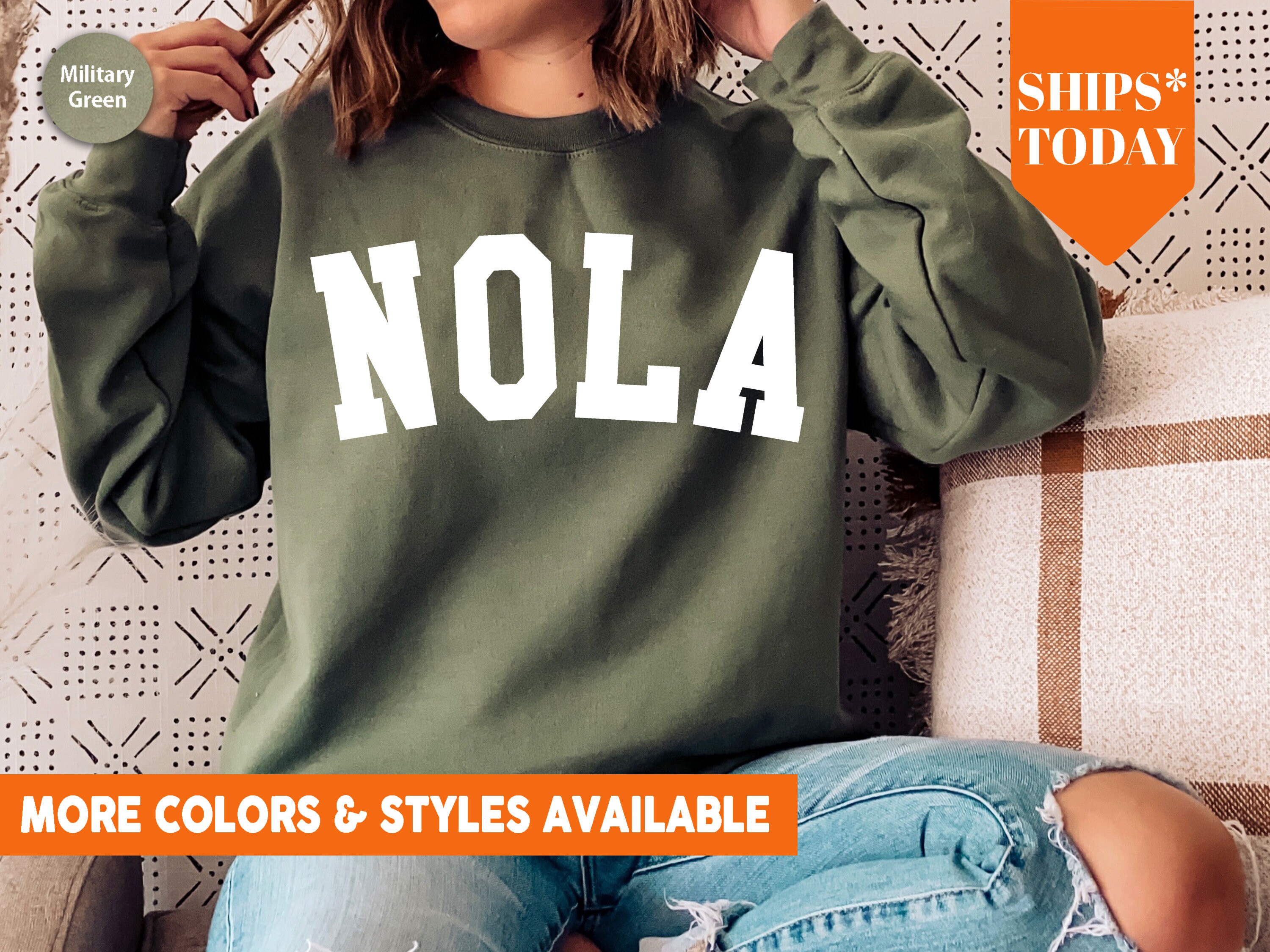 Warm Louisiana Sweatshirt LA State Vacation NOLA Hoodie USA