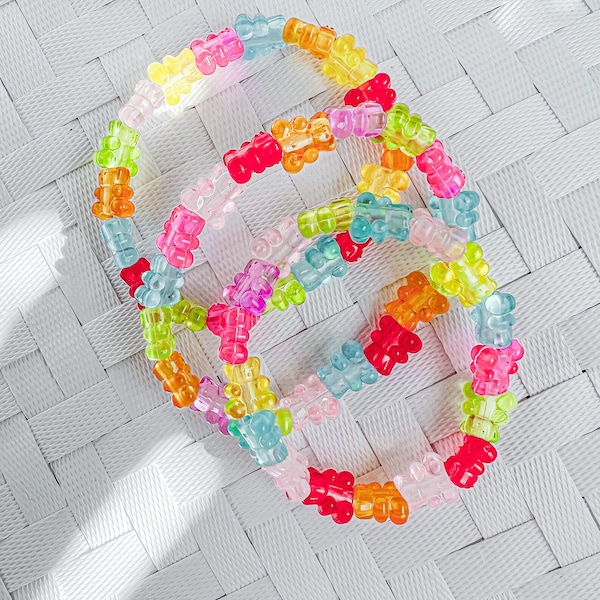 Gummy Bear Bracelet | Rave Jewelry | EDC Jewelry | Kids Jewelry | Gift | Unisex | Gummey Bear Jewelry | J And M Happy Co | Trendy Jewelry