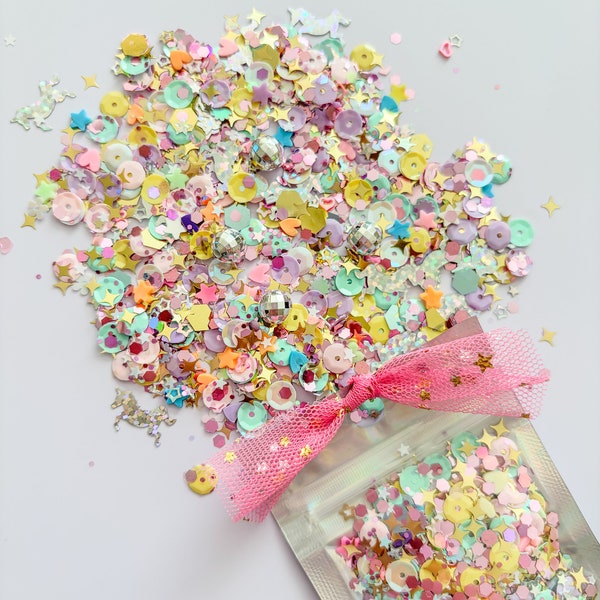 Confetti Glam | Glitter confetti | Confetti | Flatlay Confetti | J and M Happy Co | Unicorn Confetti Glam | Magical Confetti