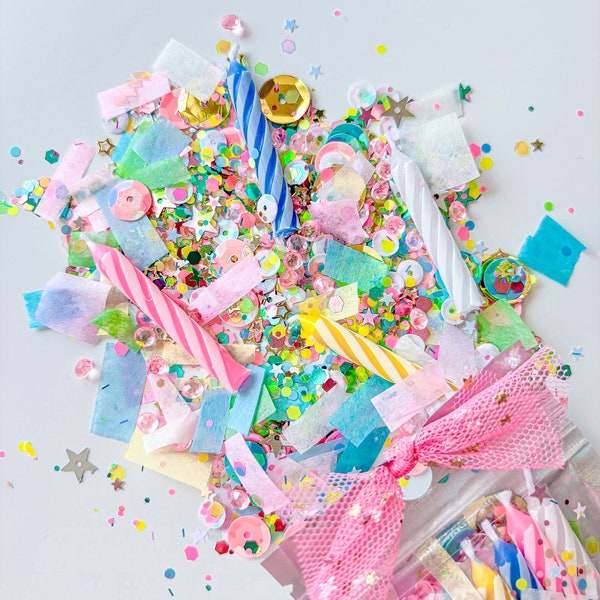 Confetti Glam - Confetti - Happy Birthday Confetti - Handmade Confetti  - Glitter - Birthday - Confetti - Flatly Confetti - Party Confetti