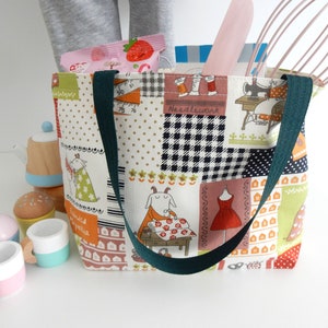 Kids Shoulder mini Bag in Patchwork Fabric Print - Little Girls Birthday or Christmas Present