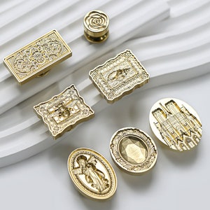 Wax seal European stamp embossed seal head angel church solid brass special-shaped multi-layer fine carving process