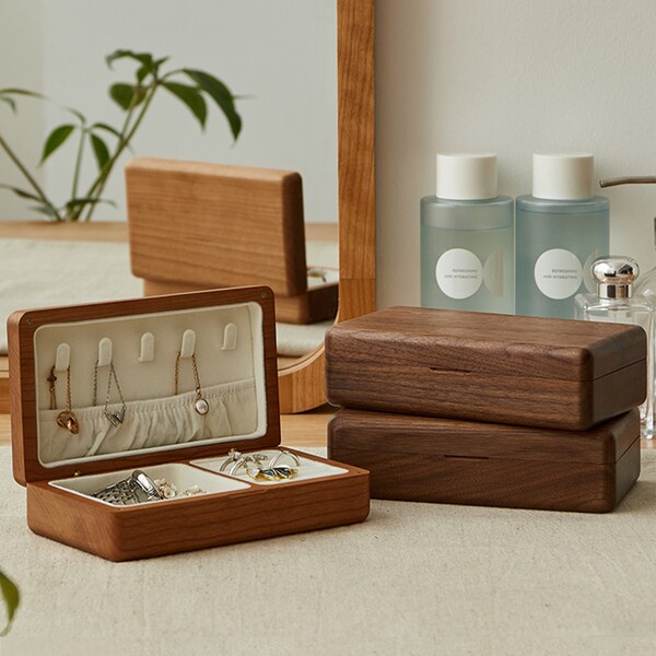 Walnut Jewelry Box Etsy