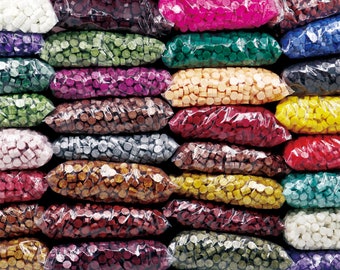 Granulés de cire pour tampons de cire, 67 couleurs, granulés de cire octogonaux, petits sacs de 100 pièces de granulés de cire à cacheter, perles de cire, produits de fonte, perles de cire à cacheter