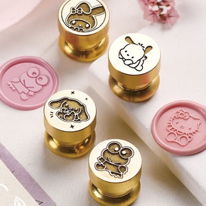 Kawaii Wax Stamp/15mm Copper Head/Cute Wax Stamp/Anime Stamp/Personalized Wedding Wax Seal Kit