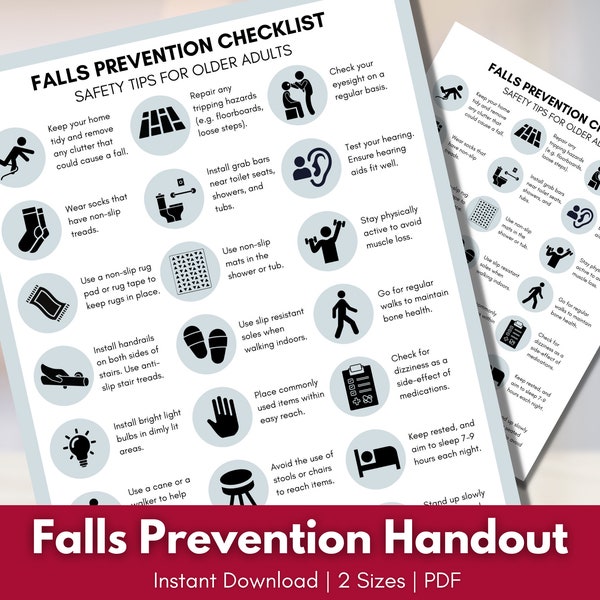 Fall Prevention Checklist - Etsy