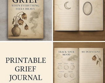 Grief and Healing Printable Journal | Self Compassion Workbook (PDF Download)