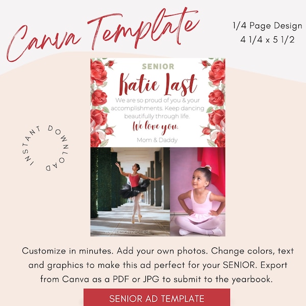 Quarter Page Ad Template Etsy Quarter Page Ad Template Etsy