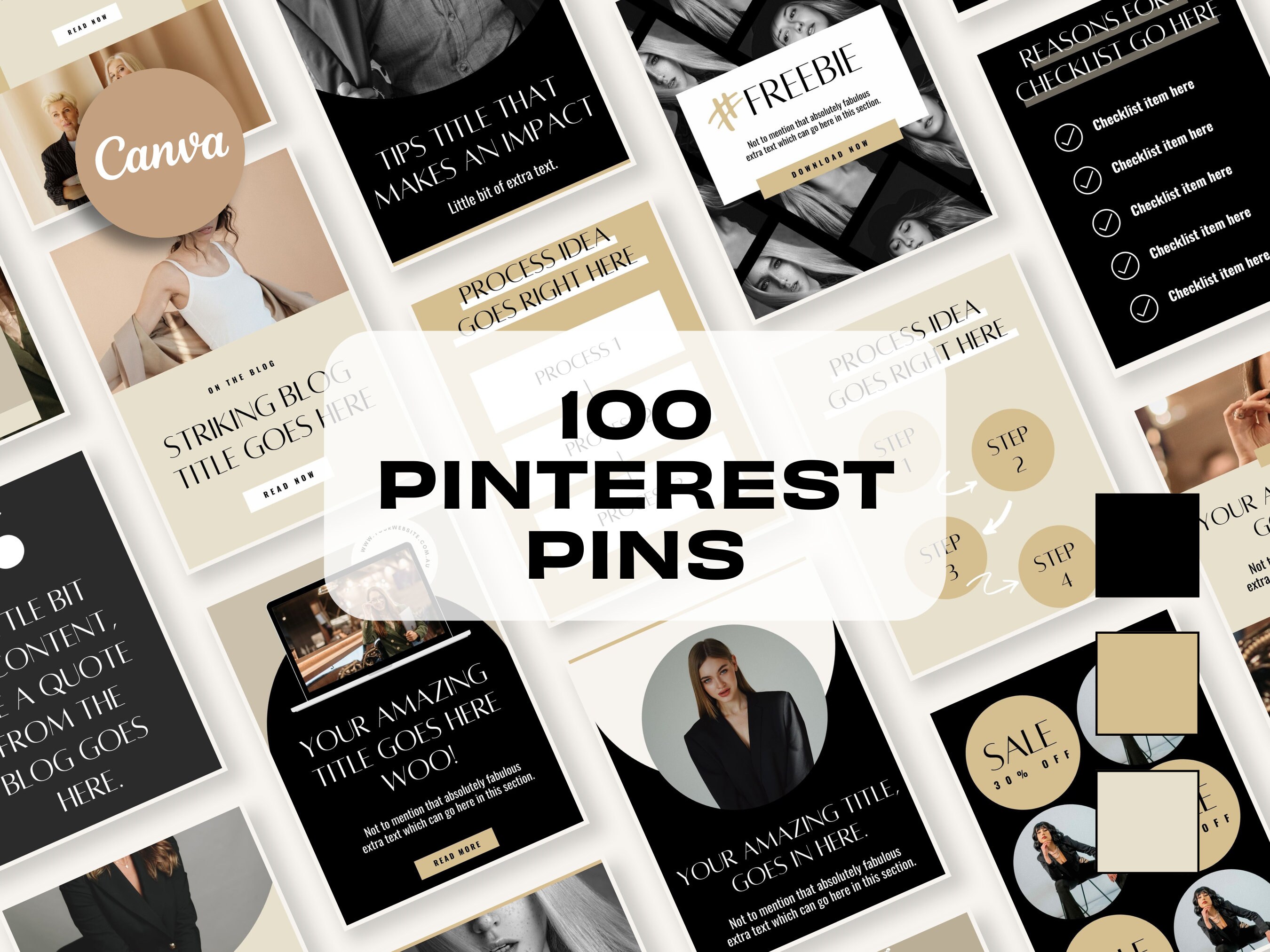 Pinterest Template - Etsy