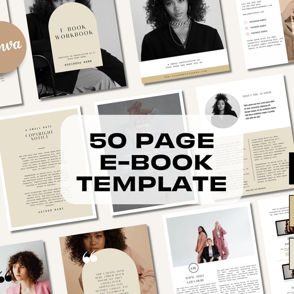 Luxury CEO eBook Template Canva Minimalist, Canva Template, Done For You Lead Magnet, Workbook Template