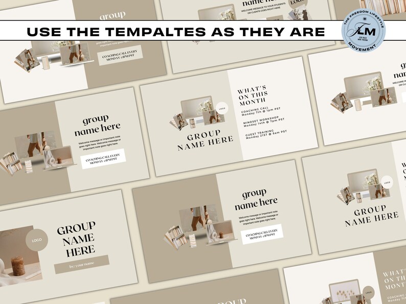 Neutral Aesthetic Facebook Cover Templates 10 Modern Facebook - Etsy