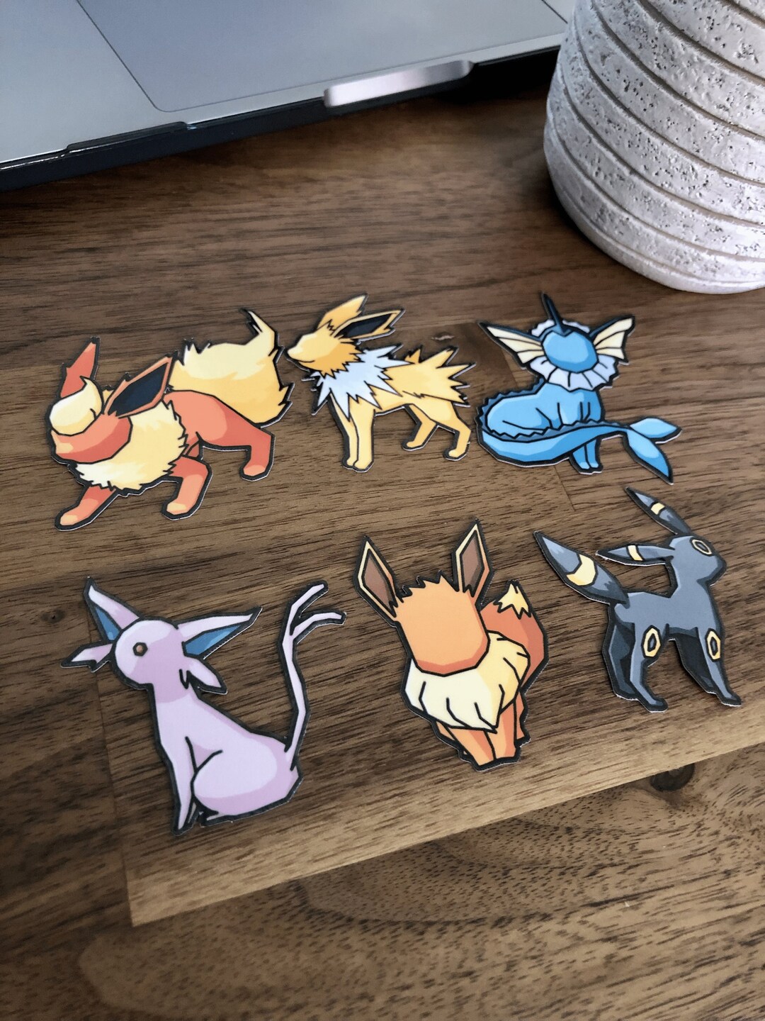 Eeveelutions Pokemon Stickers Waterresistant Vinyl Decals Etsy