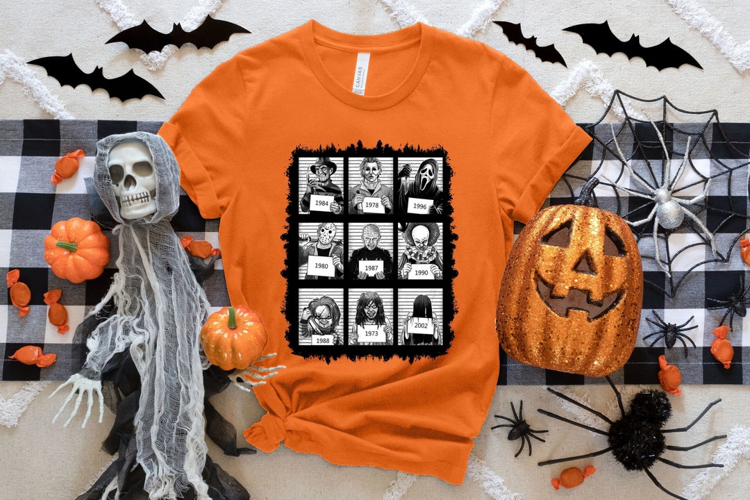 Horror Mugshot Shirt Horror Movie Characters Shirt Halloween - Etsy