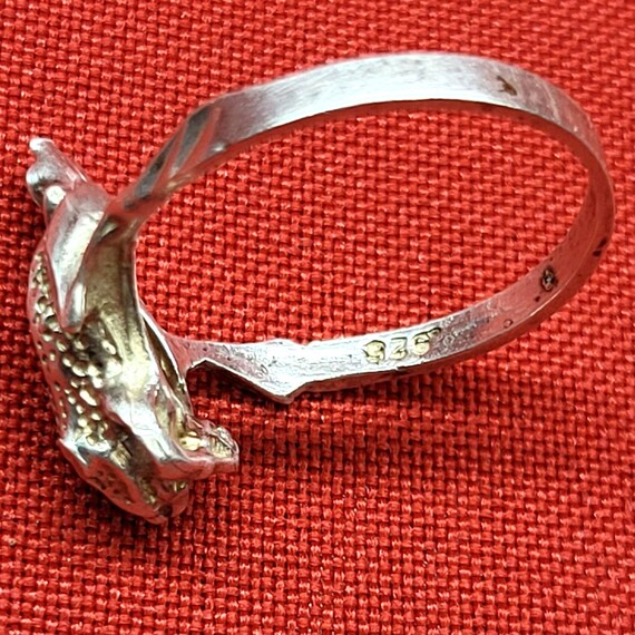Sterling Silver 925 Frog Ring - image 2