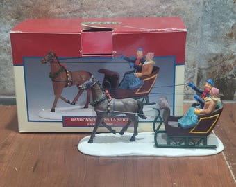 Lemax Dashing Through The Snow Figurine 2000 Village Collection