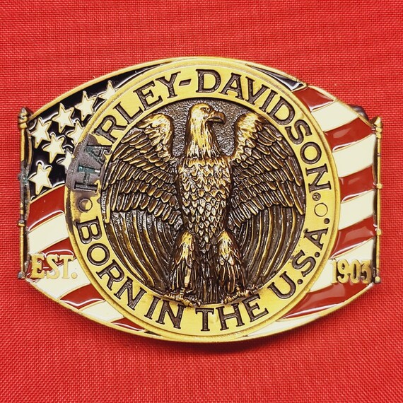 Vintage Raintree 1978 Belt Buckle Harley Davidson Born in the USA Etsy UK