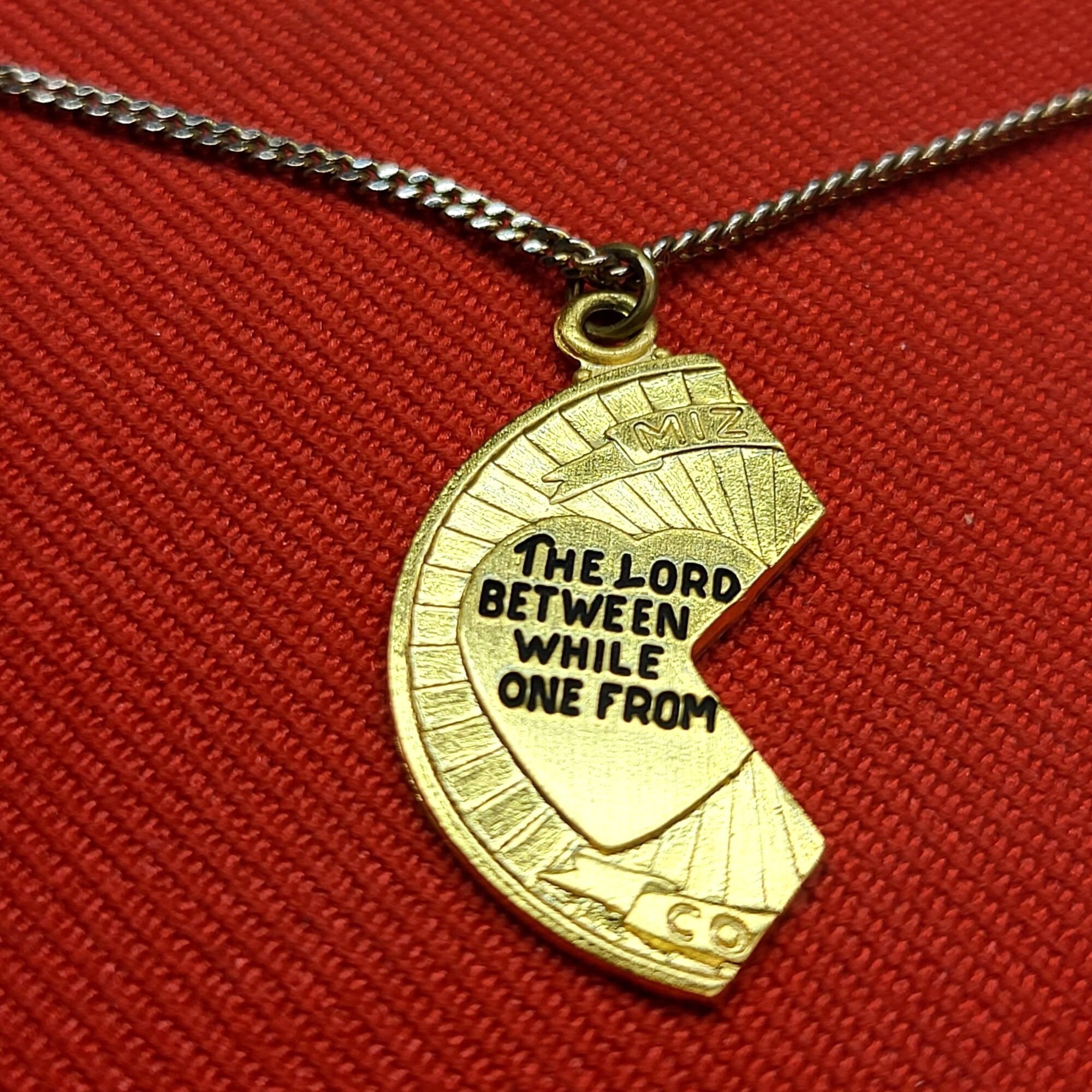 VTG Chapel 14K Gold Filled Lord Watch Between Us Partners Mizpah Coin Medal Necklace Etsy