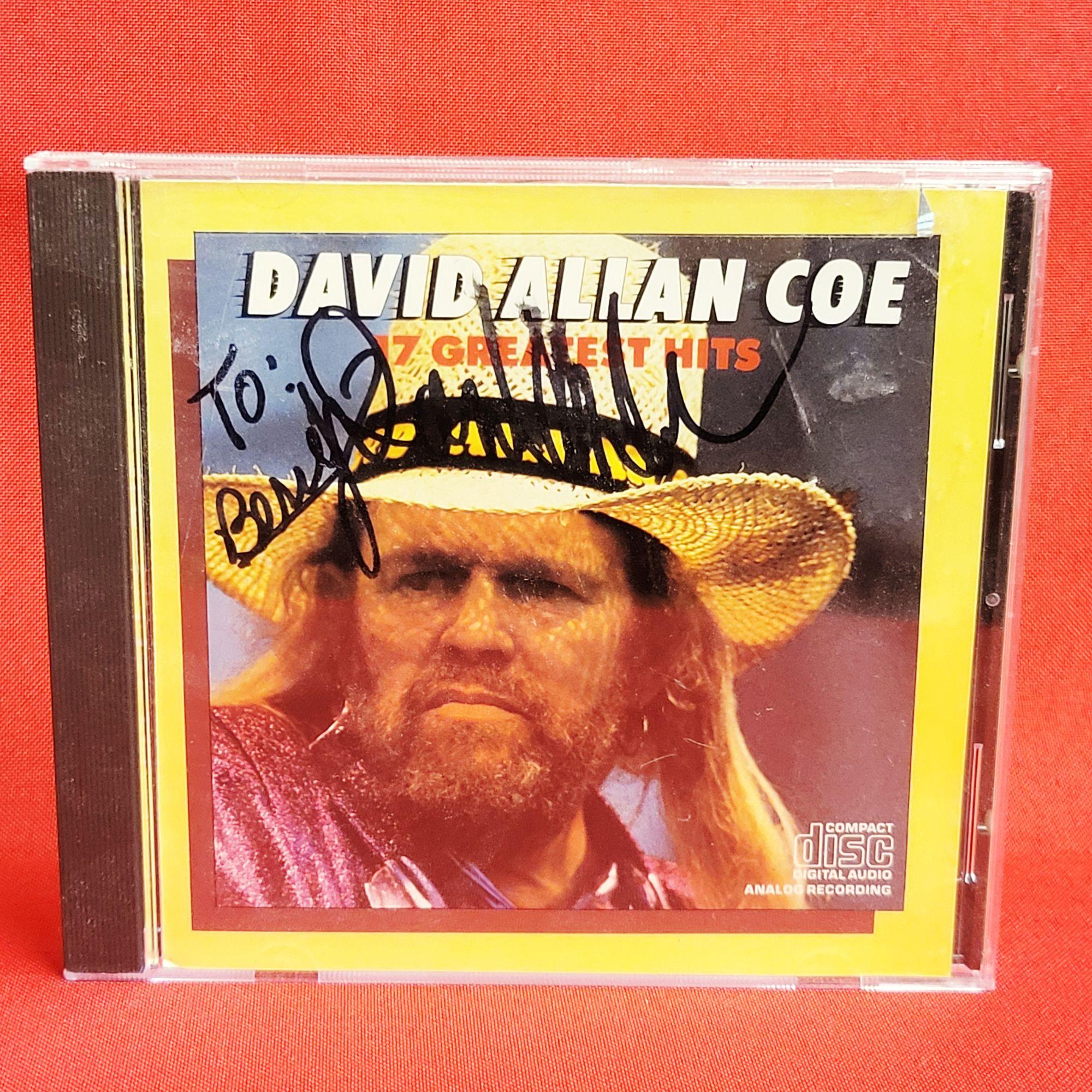 David Allan Coe 17 Greatest Hits CD Signed 1985 - Etsy