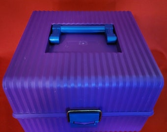 Sac Fourre-Tout Vintage Rubbermaid Années 90 - Turquoise Et Violet - N°375a1