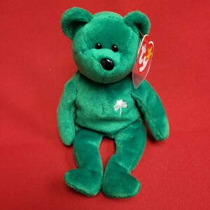 Erin Green Irish Bear Ty Beanie Babies Plush Stuffed Bear 1997