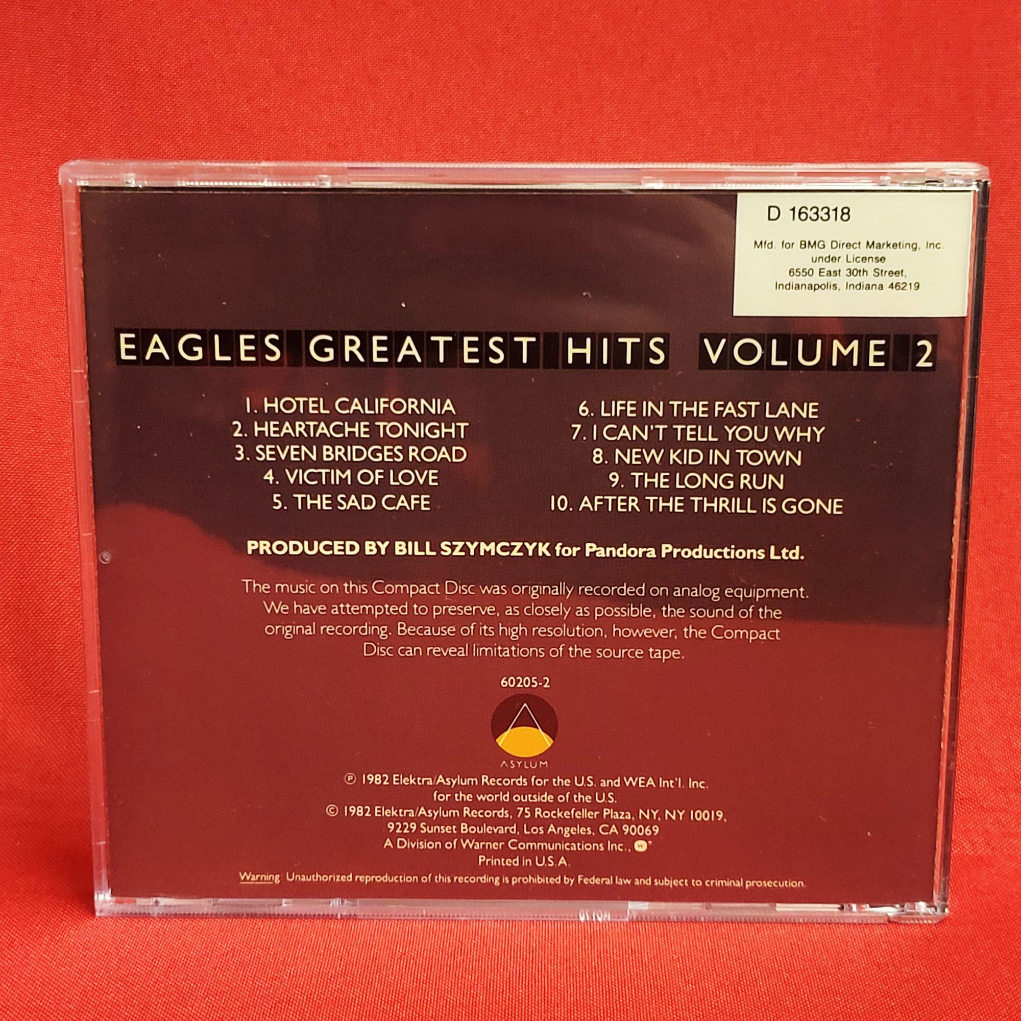 イーグルス グレイテスト・ヒッツ Vol.2 CD 1982 - Etsy 日本