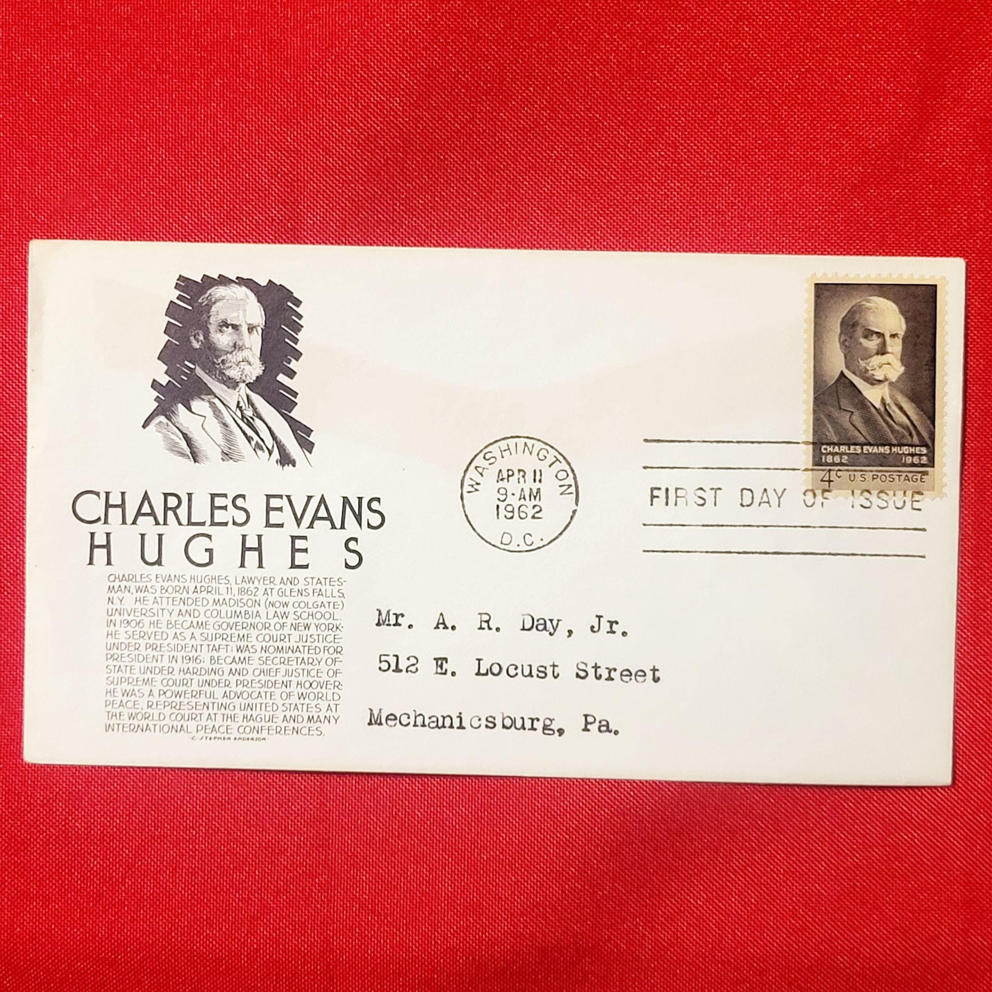 First Day of Issue Charles Evans Hughes Stamp Cache Envelope Set of 4, image size:2000x2000