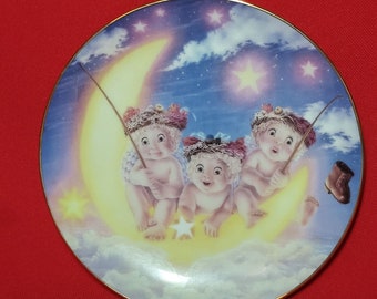 Vintage Dreamsicles By The Light of the Moon Angel Cherub Collectible Plate 1994