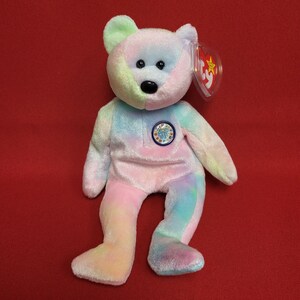 Urso de aniversário Ty Beanie bebê brinquedo de pelúcia 1999