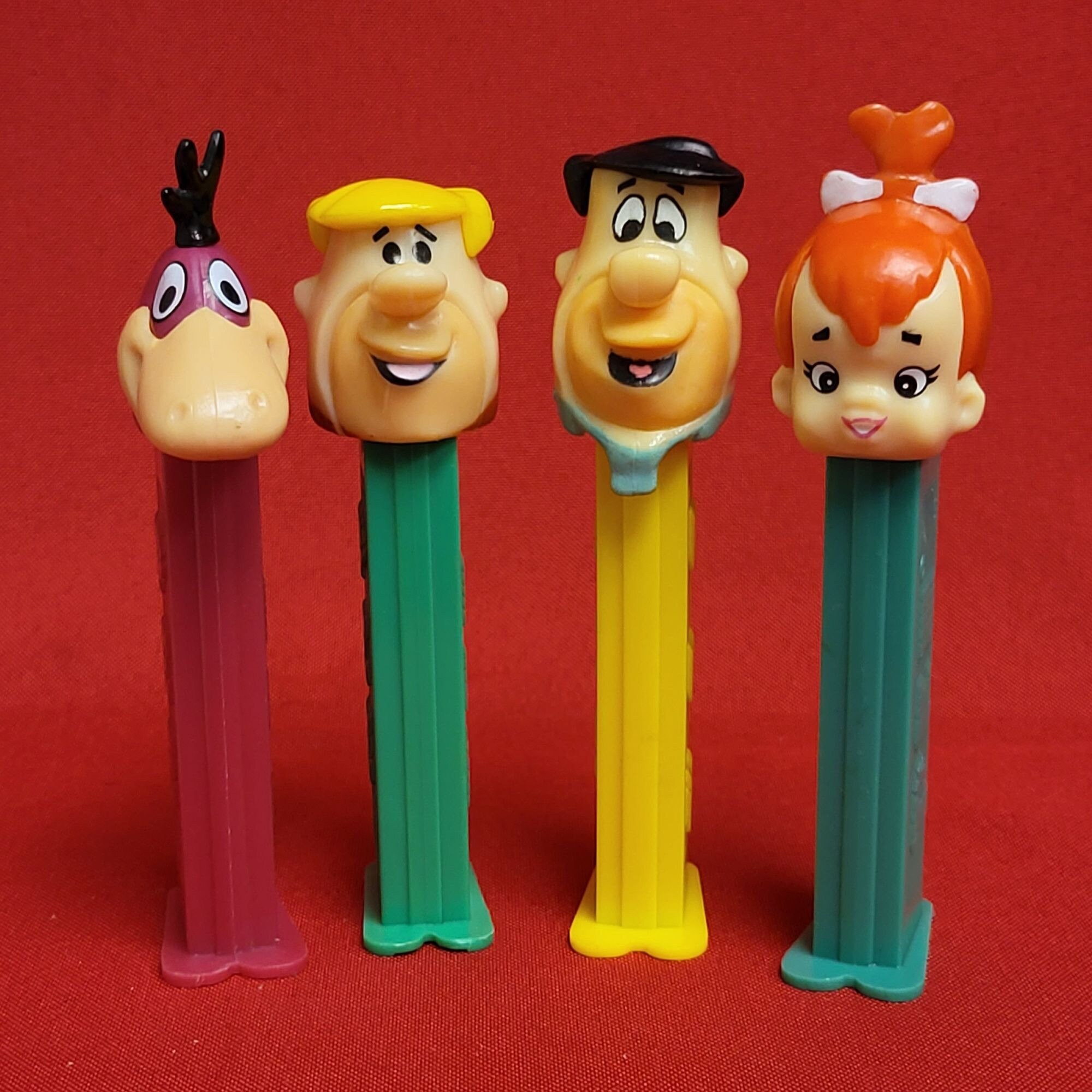 Vintage Flintstones Fred Barney Pebbles Dino Pez Dispensers Etsy
