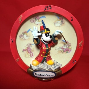 Disney Mickey Mouse 3D Wall Decorative Hanging The Band Concert Plate No 2436A