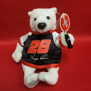 Coca Cola Racing Family Nascar Plush Bear Dale Jarrett 1999