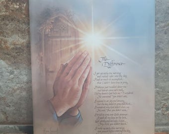 Vintage ingelijste The Difference Art Print muurdecoratie 1985