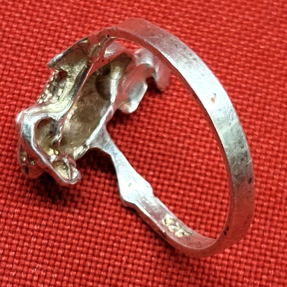 Sterling Silver 925 Frog Ring - image 4