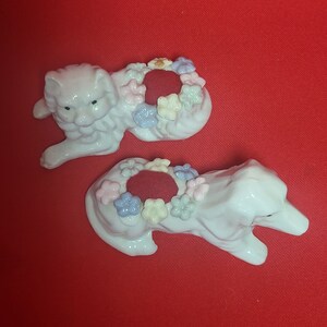 Melrose International Modern Sitting Dog and Cat Statue (Set of 2) main image 1