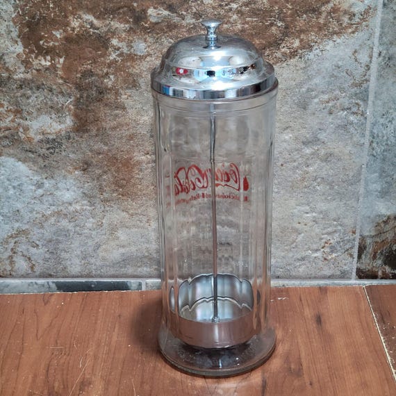 コカコーラブランドのソーダファウンテンストローディスペンサーガラス