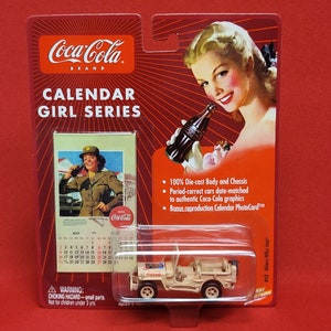 Coca Cola Johnny Lightning Calendar Girl Series Die Cast  Military Willys Jeep