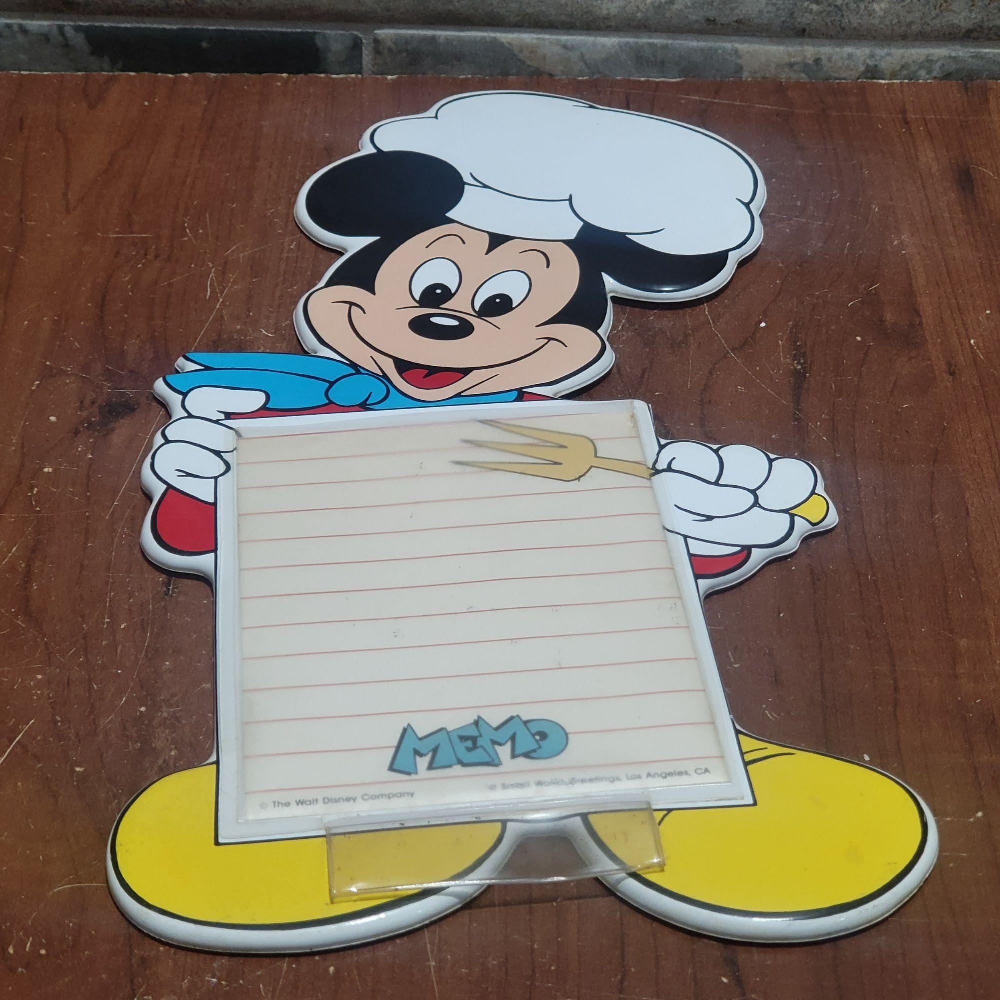 Vintage Disney Chef Mickey Mouse Wall Menu Board Note Pad Holder - Etsy