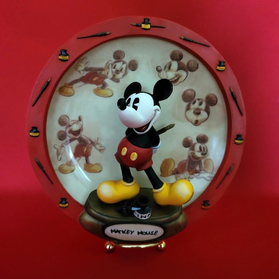 Disney Mickey Mouse Teller Nr 4332A Dekorativer hängender 3D Wandteller 1998